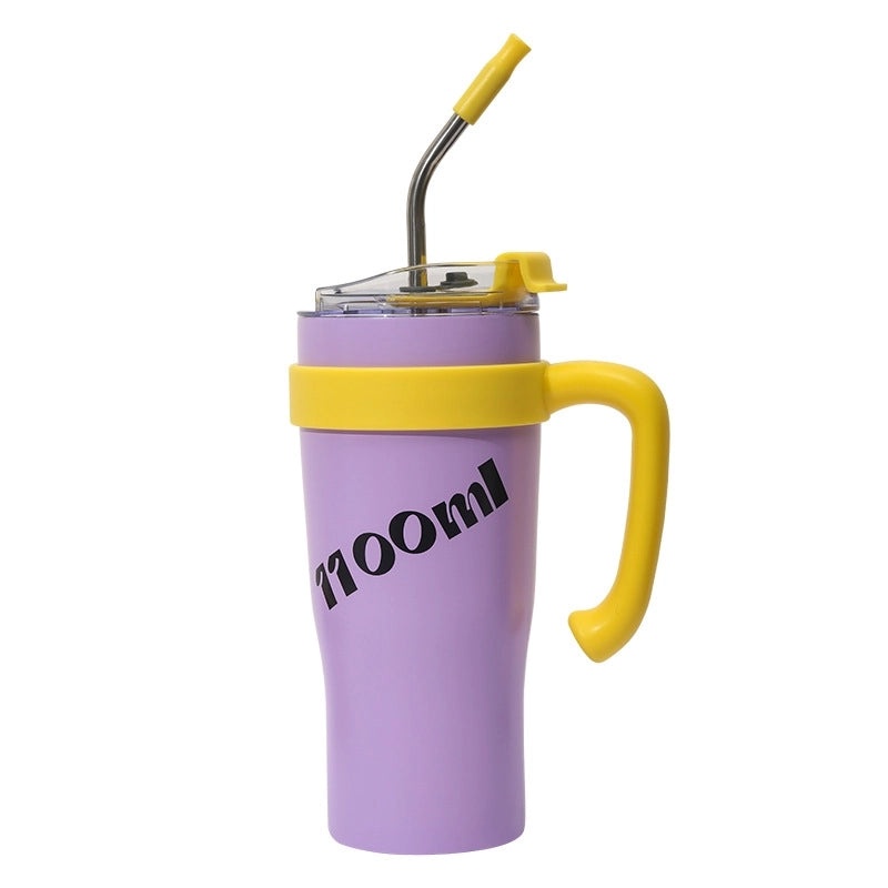 Casual Stainless Steel 304 Thermos Cup with Letter Design 201 Grade | Drinkware & Thermos Bottles