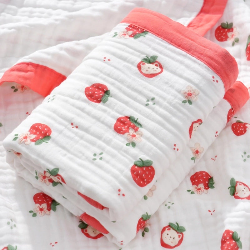 Soft Baby Bath Towel | Newborn Six-layer Gauze Cotton Absorbent Bath Quilt | Baby Care Essentials|婴儿用品