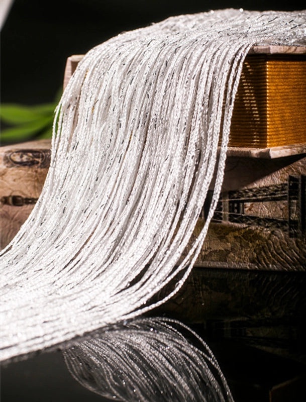 Korean Style Silver Thread Door Curtain 1x2M for Living Room Bedroom Partition Hanging Curtain|Home Decor Curtains