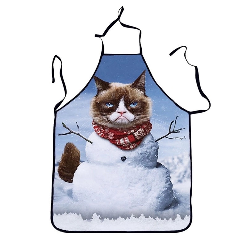 Stylish Cartoon Linen Apron for Kitchen Cooking|Kitchen & Dining