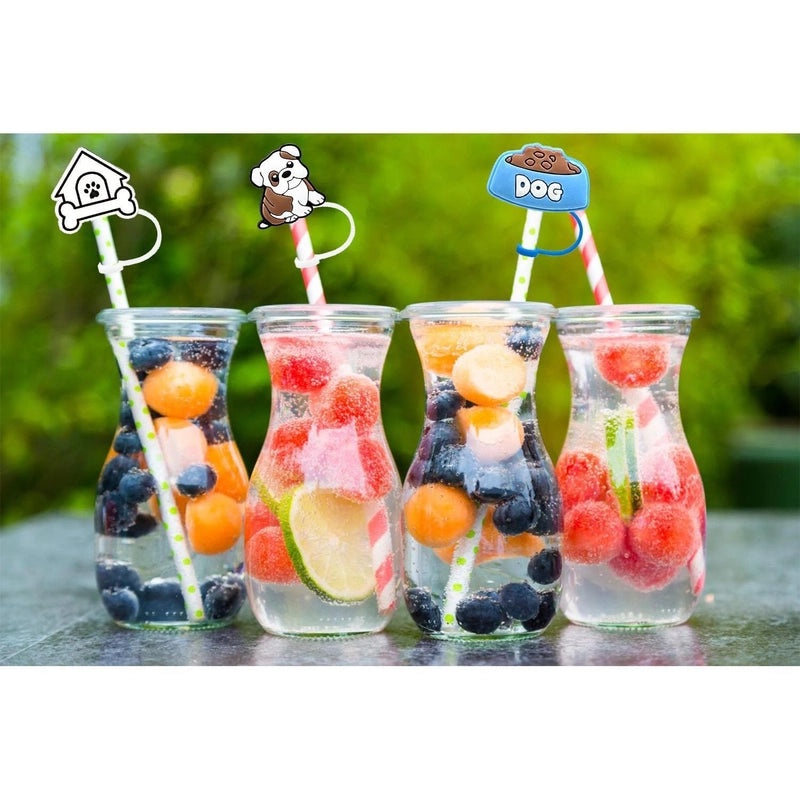 Adorable Devil Eye Star Silica Gel Straw Cap Set | Drinkware Accessories