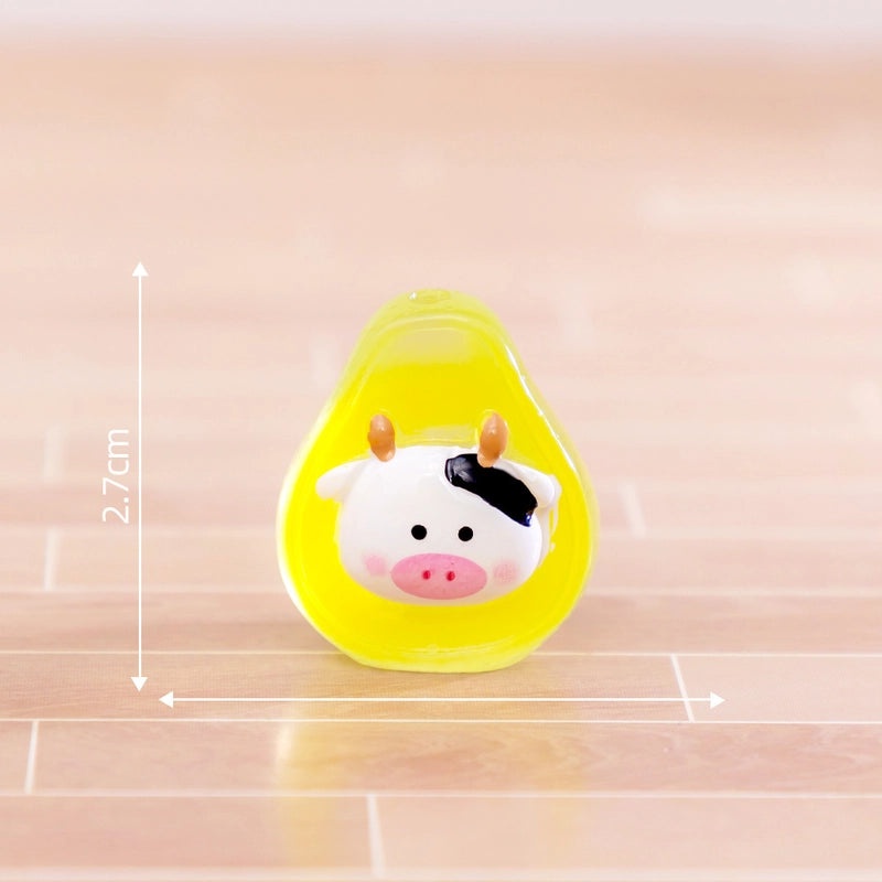 Fluorescent Micro Zodiac Fruit DIY Decorations Cute Small Ornaments for Car and Desktop | Home Decor Accessories