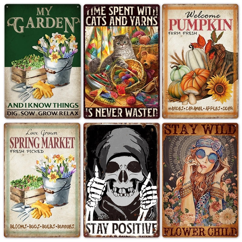 Vintage Iron Wall Art with Human, Animal & Letter Designs | Home Decor Wall Hangings