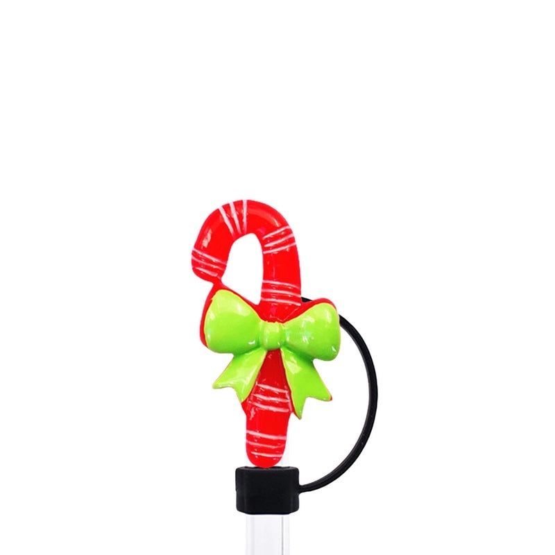 Multicolor Christmas Straw Caps Set 10 PCS | Drink Accessories & Barware