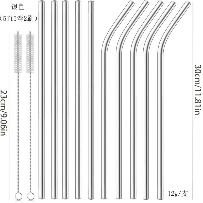 304 Stainless Steel Reusable Straw Solid Color for Casual Vacation | Drinkware & Bar Accessories
