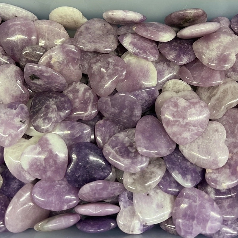 Pink Heart-Shaped Crystal Gemstone 2cm Handmade Decorative Ornament|Home Decor