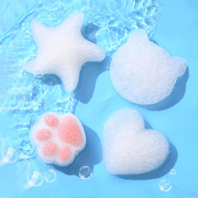 Natural Konjac Baby Bath Sponge Soft Cotton Flannel Newborn Face Cleansing Exfoliating Pad|Baby Care Accessories