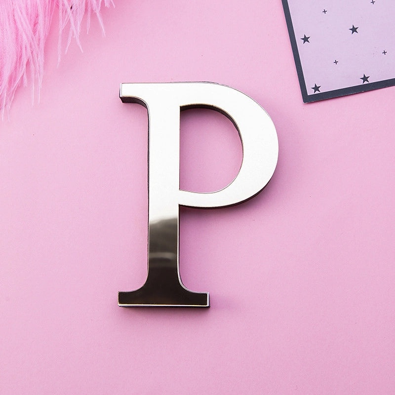 Golden Acrylic Mirror Letters Wall Decal EVA Foam Art Creative Home Decor | Home Decor & Wall Stickers