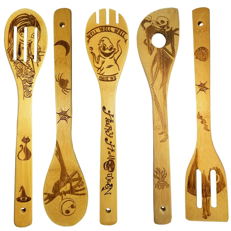 Minimalist Animal Letter Bamboo Shovel Kit 5 Pieces Set|Home & Garden Tools