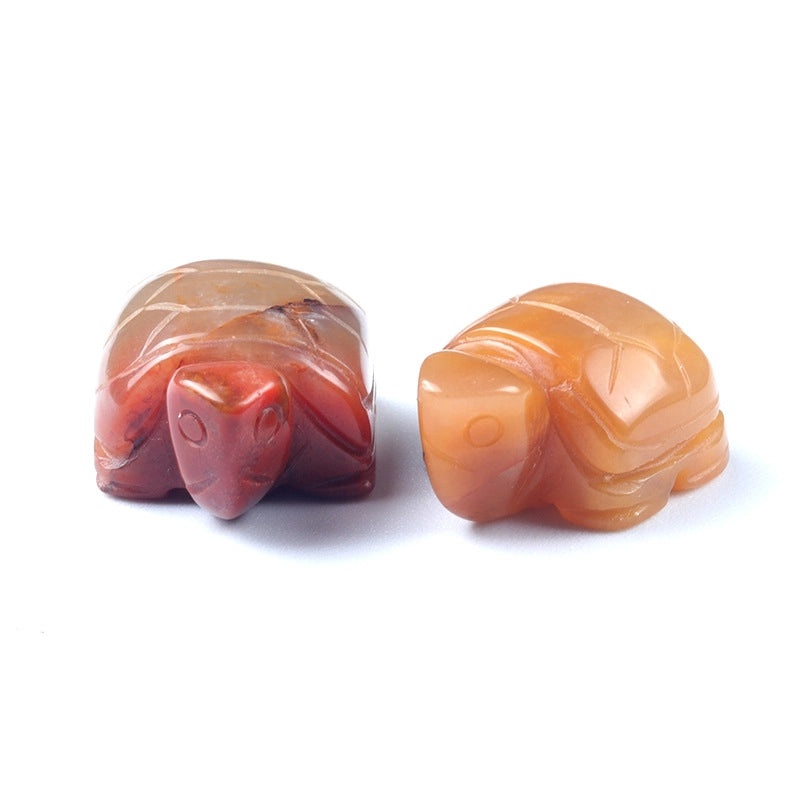 Adorable Tortoise Agate Tiger Eye Opal Decorative Figurines|Home Decor & Collectibles