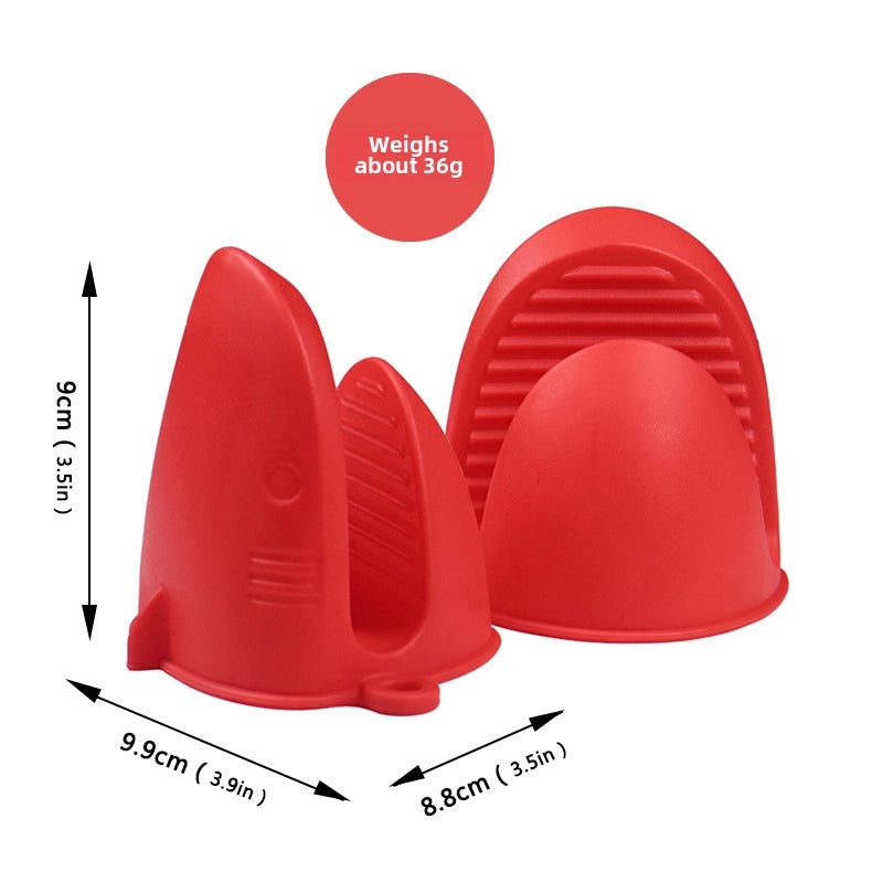 高温耐热鲨鱼硅胶防烫夹|厨房用品和烹饪工具