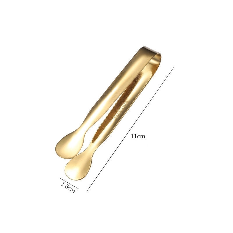 Stylish Solid Color Stainless Steel Food Tongs Single Piece | Kitchen Tools & Gadgets