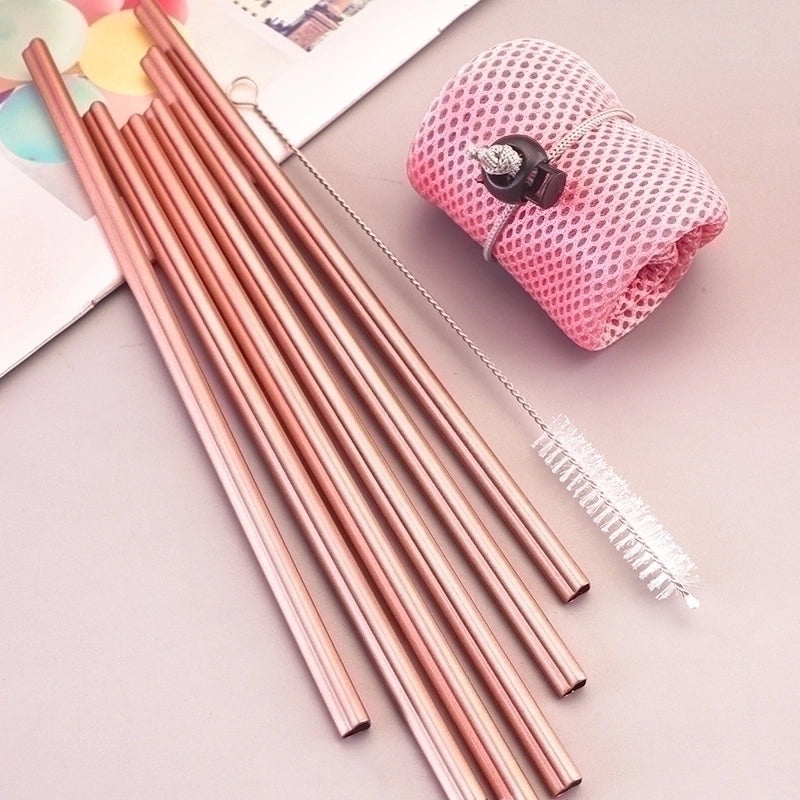 Stylish Solid Color Stainless Steel Drinking Straw|Kitchen & Dining Accessories