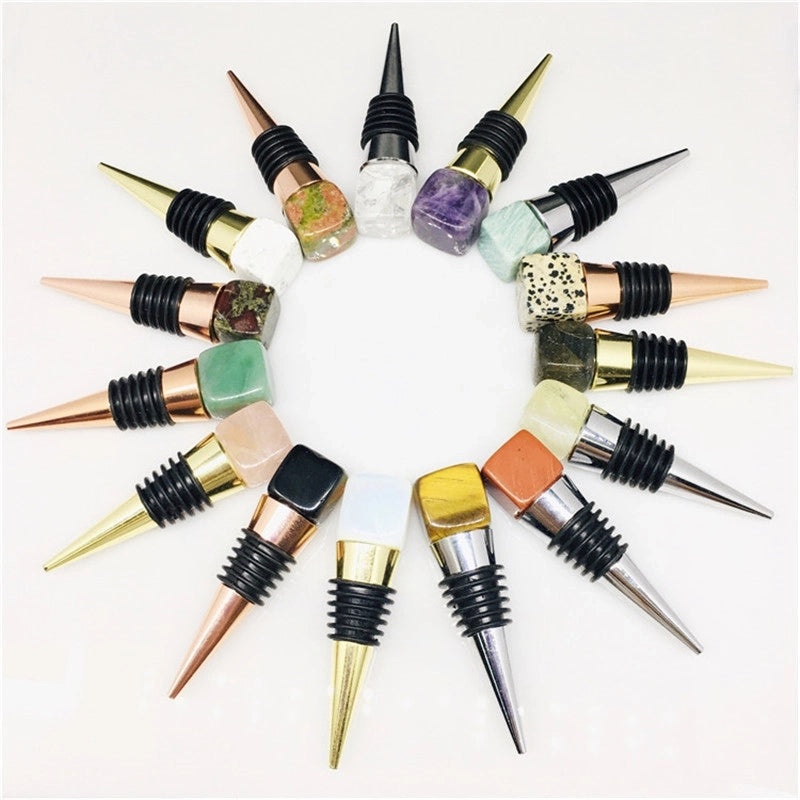 Modern Geometric Metal Wine Bottle Stopper | Kitchen & Dining Accessories