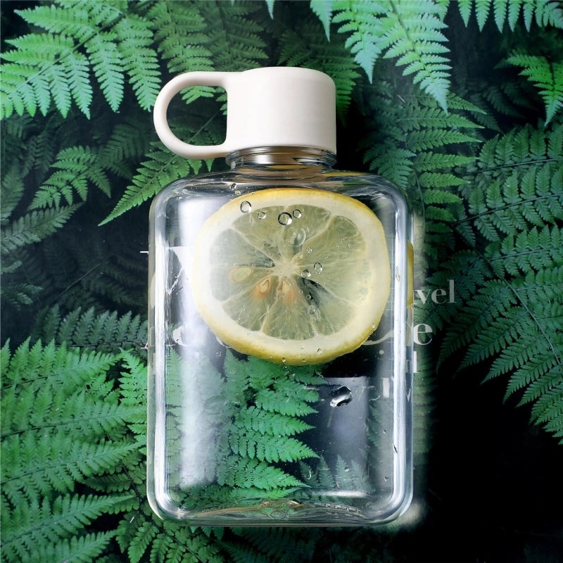 Creative Tritan Flat Portable Cup, Drop-resistant, Pocket-sized Gift | Drinkware & Travel Mugs