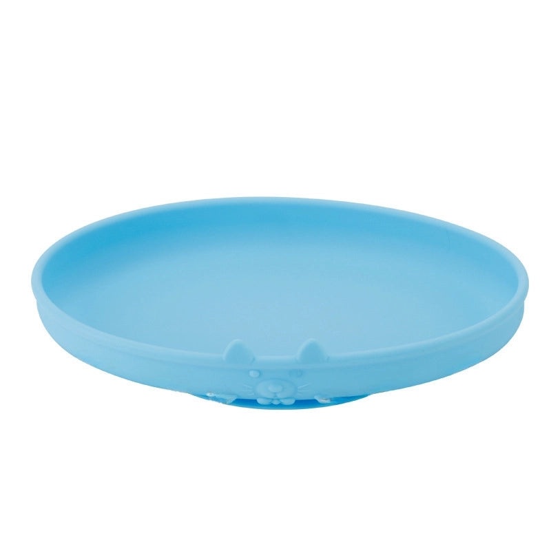 Cartoon Cat Silicone Baby Plate with Suction Base for Kids Mealtime | Baby Tableware