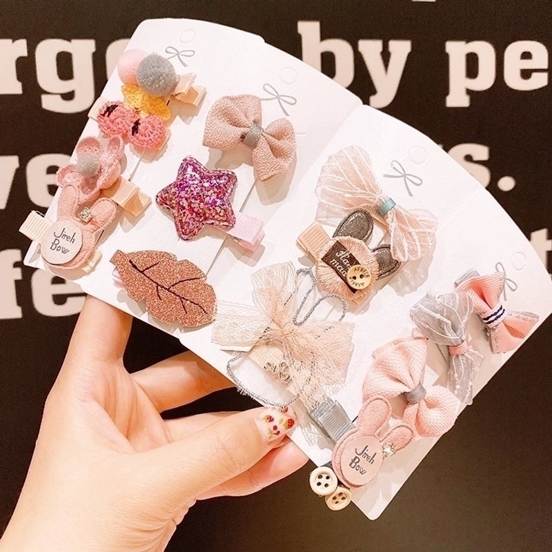 Kids Cute Hairpin Small Safety Clip Baby Hair Accessories Girls' Cloth Hair Clips Adorable Headdress|Children's Hair Accessories