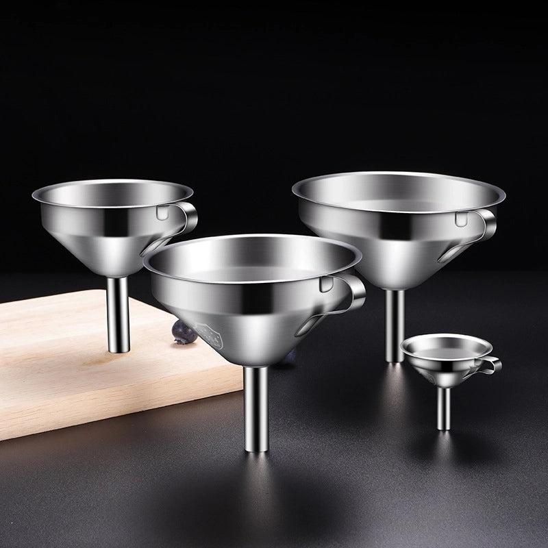 304 Stainless Steel Kitchen Funnel Thickened Oil and Wine Strainer Multi-Size Practical Gadget|Kitchen Tools & Gadgets