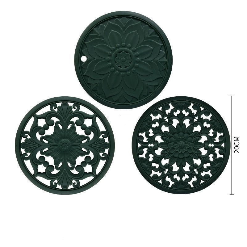 Durable Non-Slip Silicone Placemats Set of 3|Home & Kitchen Accessories