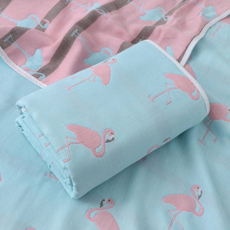 Soft Cotton Gauze Baby Bath Towel 110x110cm Wrap Jacquard Quilt Spring Summer|Baby Bath Towels & Quilts