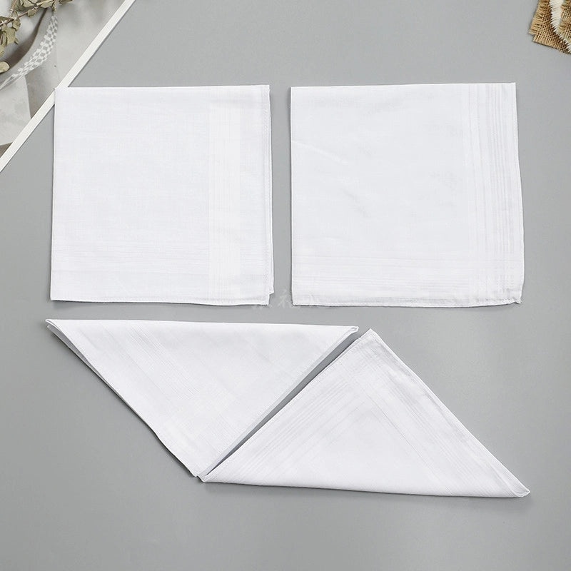 White 40cm Cotton Satin Handkerchief Square DIY Custom Logo Printed Handkerchief | Handkerchiefs & Accessories