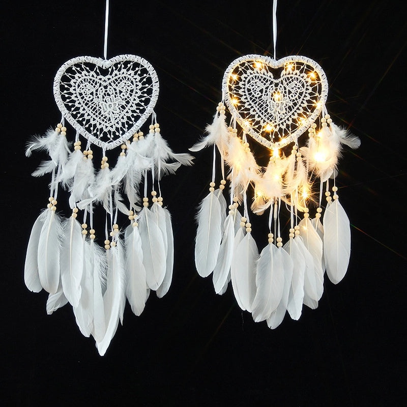 Hollow Heart Dream Catcher Lantern Hanging Ornaments for Nordic Wedding and Christmas Decor|Home Decor
