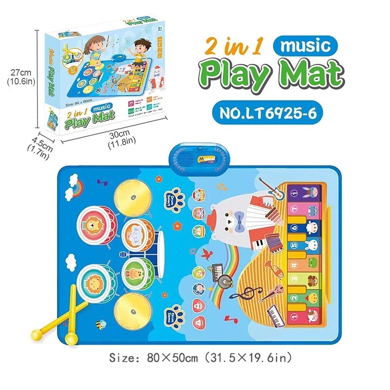 Early Learning Drum and Piano Music Blanket for Babies|Educational Toys