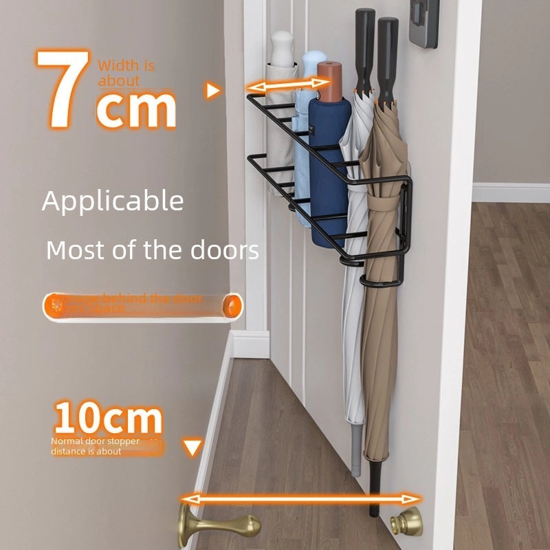 Wall-mounted Door Umbrella Rack Organizer | Home Storage & Organization