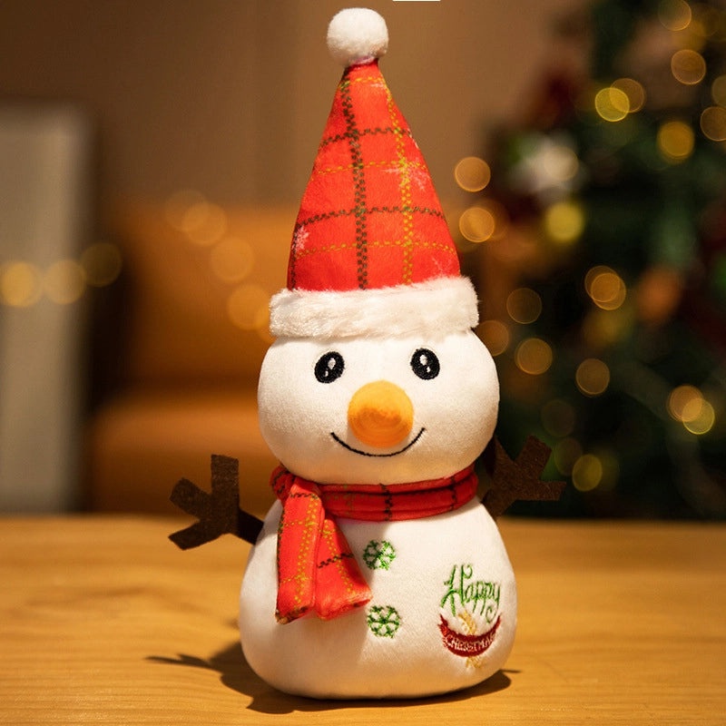Christmas Plush Toys Santa Claus Snowman Elk Stuffed Animals Soft PP Cotton Gifts|Holiday Plush Toys