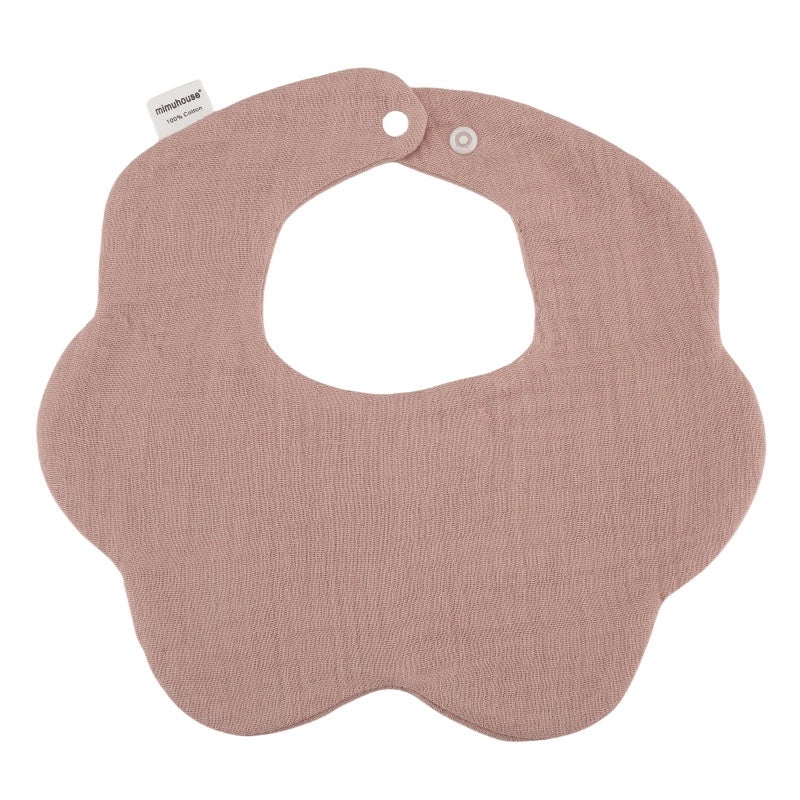 360 Degree Petal Shape Baby Bib Soft Cotton Newborn Saliva Towel Adjustable Infant Drool Bib|Baby Accessories