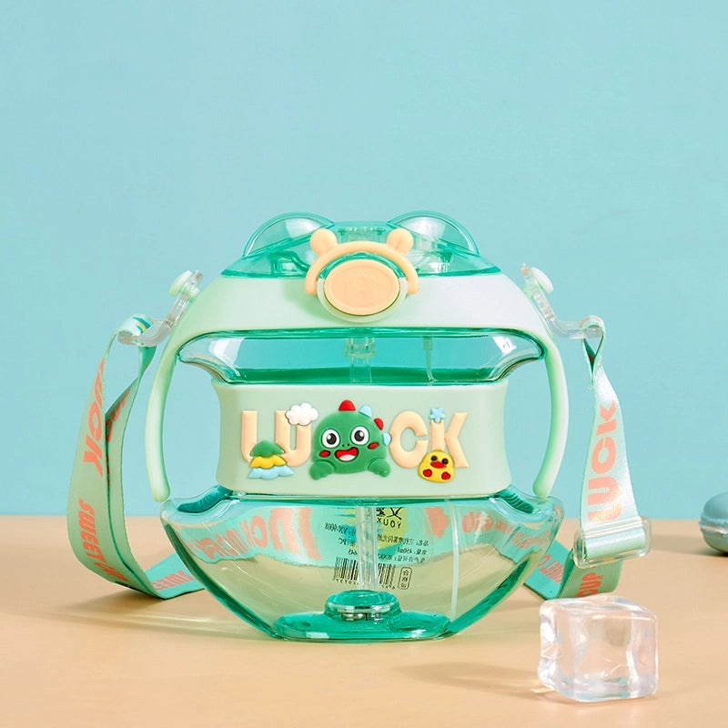 Cartoon Design Plastic Water Bottle for Casual Vacation Use 1 Piece|Travel Accessories