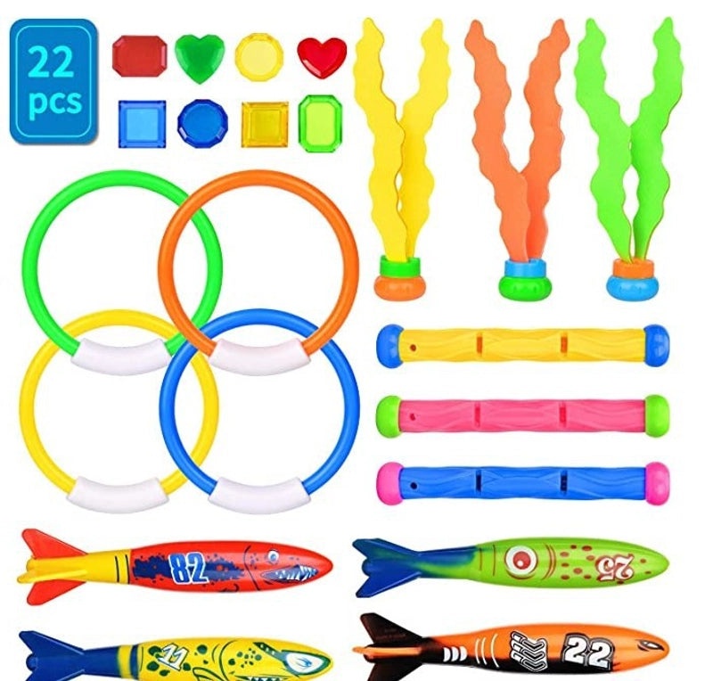Kids Summer Swimming Pool Dive Toy Set | Outdoor Water Toys