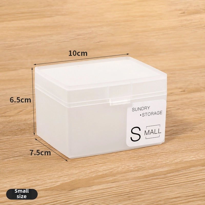 Stackable Plastic Storage Box with Lid for Cosmetics, Stationery, Cards | Home Organization & Storage