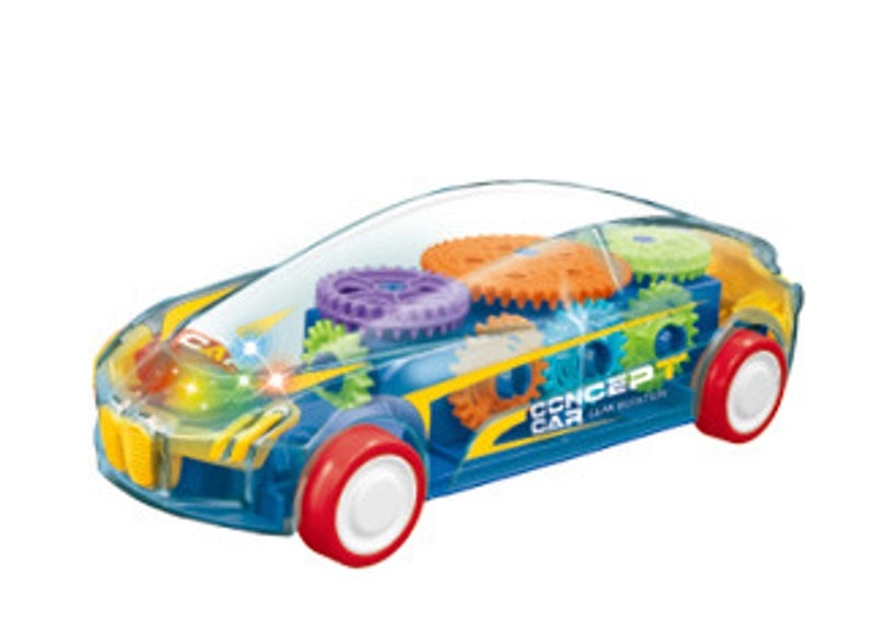 Transparent Plastic Kids Inertia Gear Car Toy | Toys & Games