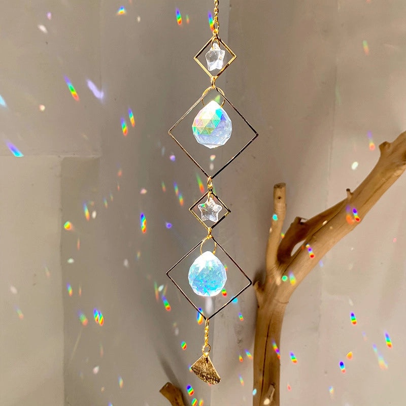 Geometric Moon Crystal Pendant Minimalist Wall Decor|Home Decor