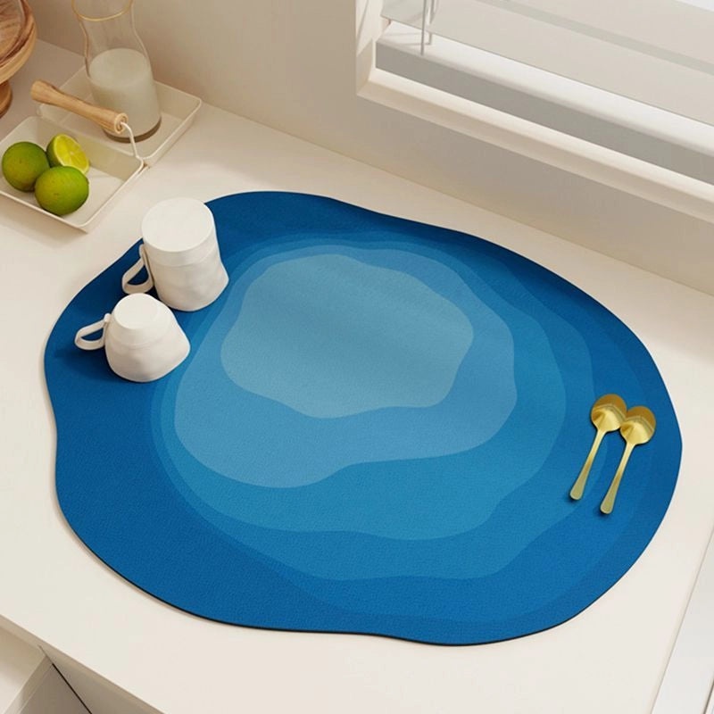 Soft Diatom Mud Kitchen Drying Mat Quick Absorbent Heat Insulation Anti-scald Oil-free Dining Table Coaster|Kitchen Accessories