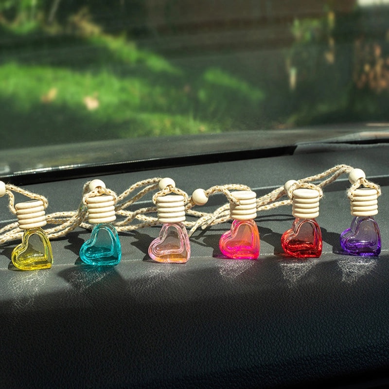 Five-line Small Love Color Bottle 6ML Empty Perfume Aromatherapy Car Pendant Indoor Fragrance Bottle|Home & Living - Aromatherapy