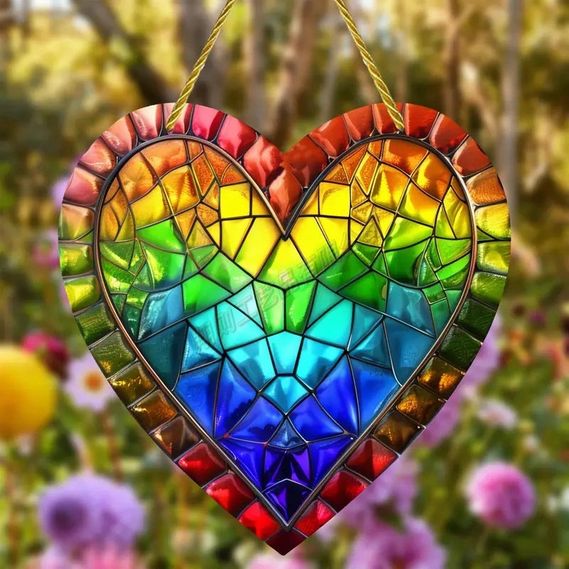 Minimalist Artistic Heart and Tree of Life Acrylic Pendant Window Decoration|Home Decor Accessories