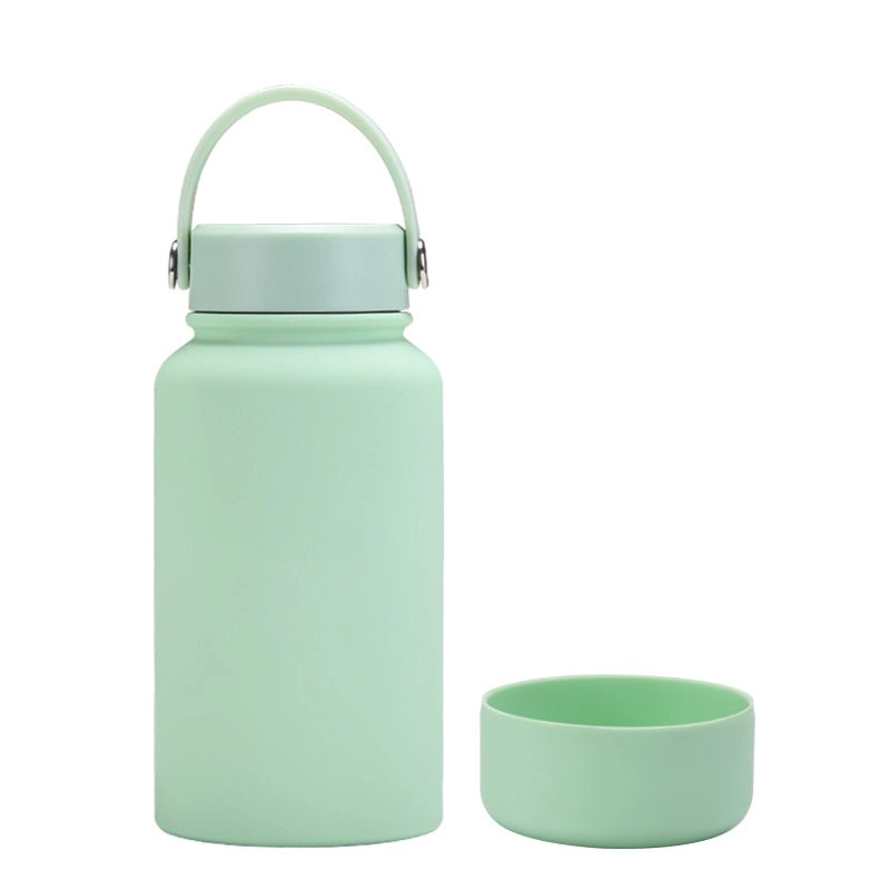 Stylish Solid Color Stainless Steel Water Bottle with Silicone Sleeve 1 Piece|Drinkware & Bottles