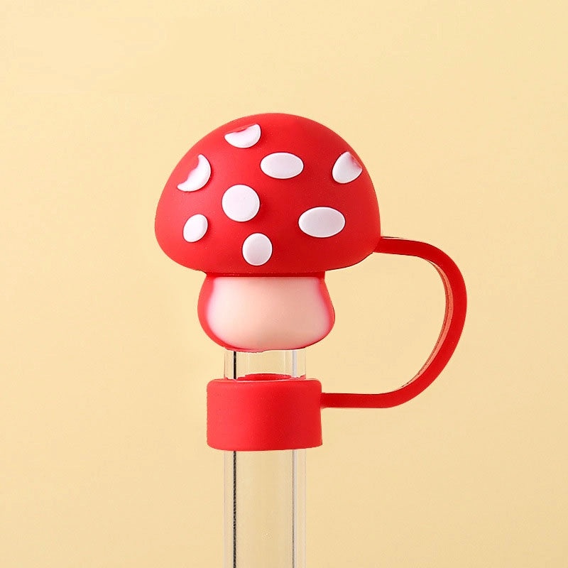 Silica Gel Flower Straw Cap for Drinks, Casual Elegant Decorative Cover, 1 Piece|Drinkware Accessories