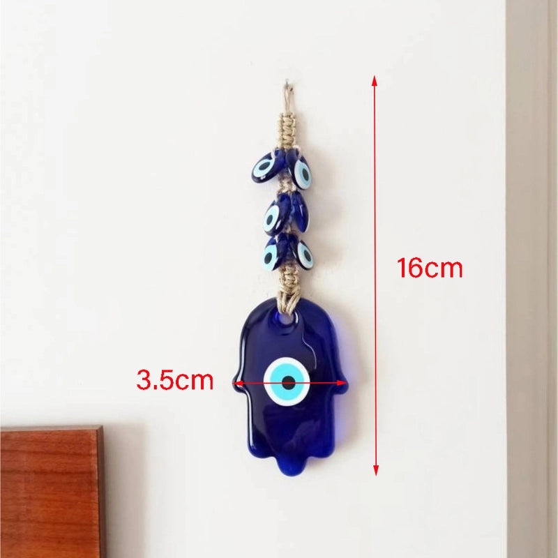 Casual Cute Palm Eye Glass Linen Thread Pendant Wall Art Decorative Hanging Home Decor|Wall Art & Decor