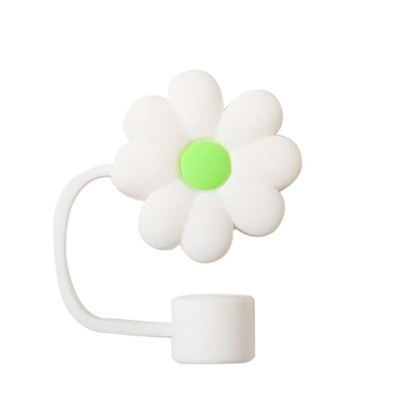 Floral PVC Straw Decorative Lid 1 Piece | Drink Accessories