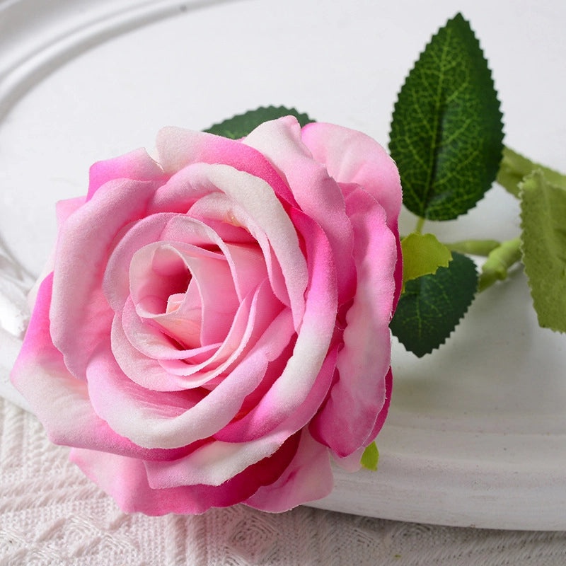 Artificial Rose Single Stem Flannel Flower for Home Wedding Valentine's Day Decoration|Home Decor & Wedding Accessories