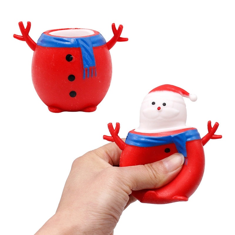 Cute Snowman Christmas Party Favors TPR Cartoon Style|Holiday Decorations & Party Supplies