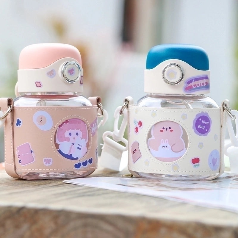 Adorable Cartoon PC Water Bottle 1pc | Drinkware & Accessories