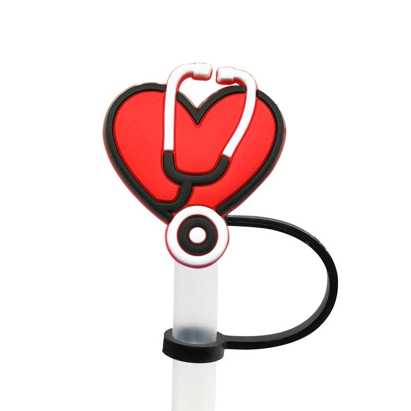 10 Pieces Multicolor PVC Straw Decorative Caps for Casual Vacation Style|Accessories