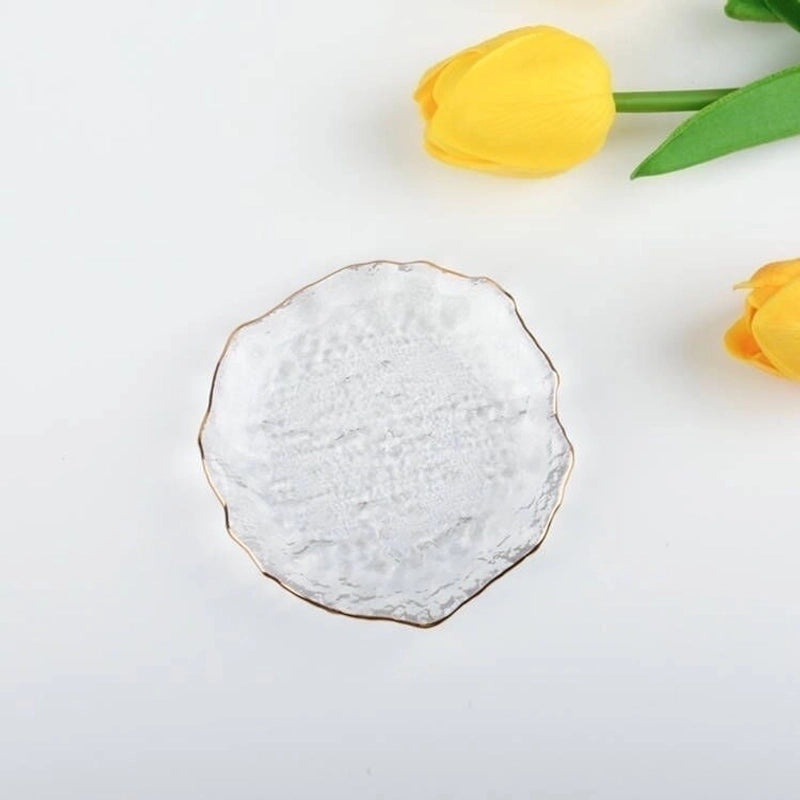 Clear Irregular Glass Plate for Jewelry Nail Art Photo Props and Storage | Photography Accessories
