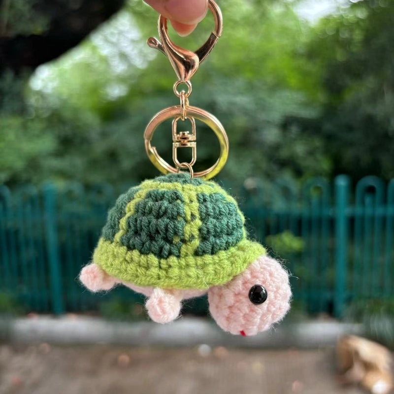 Handmade Wool Knitted Turtle Pendant Cute Positive Energy Doll Ornament|Accessories & Jewelry