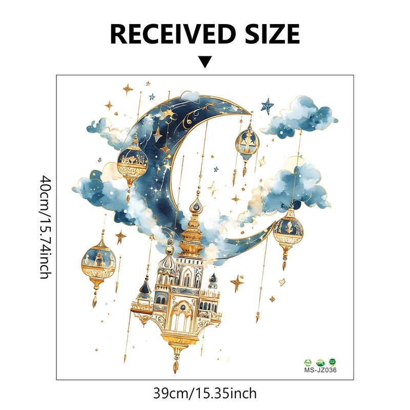 Elegant Star and Moon PVC Wall Decals for Window Decoration|Home Decor & Wall Stickers