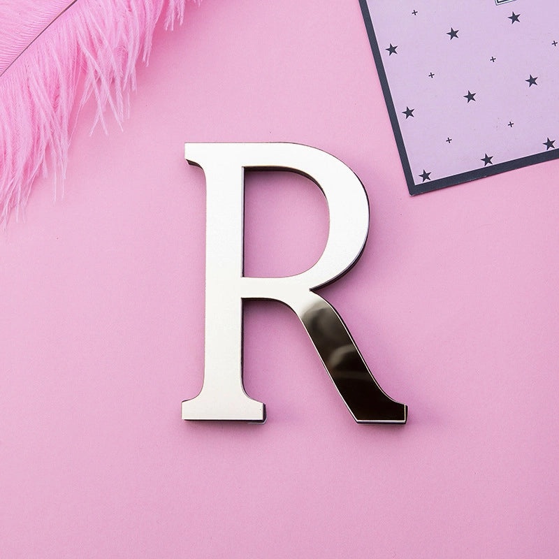 Golden Acrylic Mirror Letters Wall Decal EVA Foam Art Creative Home Decor | Home Decor & Wall Stickers